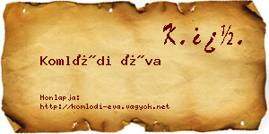 Komlódi Éva névjegykártya